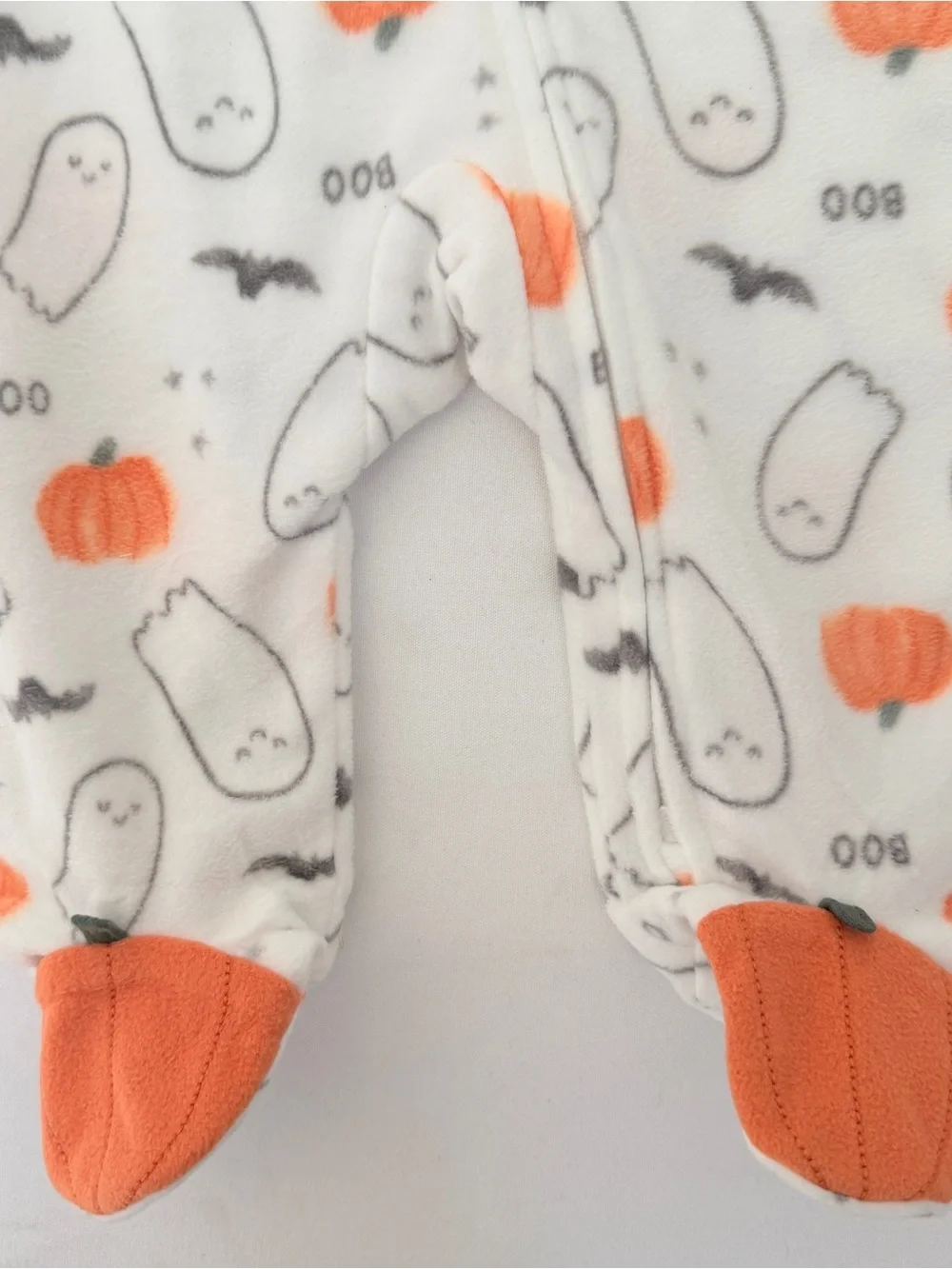 Carter's NWT Halloween Fleece Footed Sleeper 6M Ghost Pumpkin Pajamas
